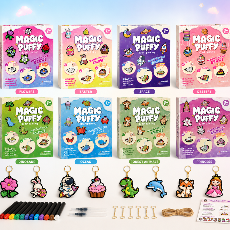 Magic Puff Paint – Kreativt & interaktivt – Håndværkssæt med magisk skumtekstur