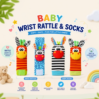 Thumbnail for Wrist Rattle and Socks – Motorik & leg – Rangle til babyer (sæt med 4)