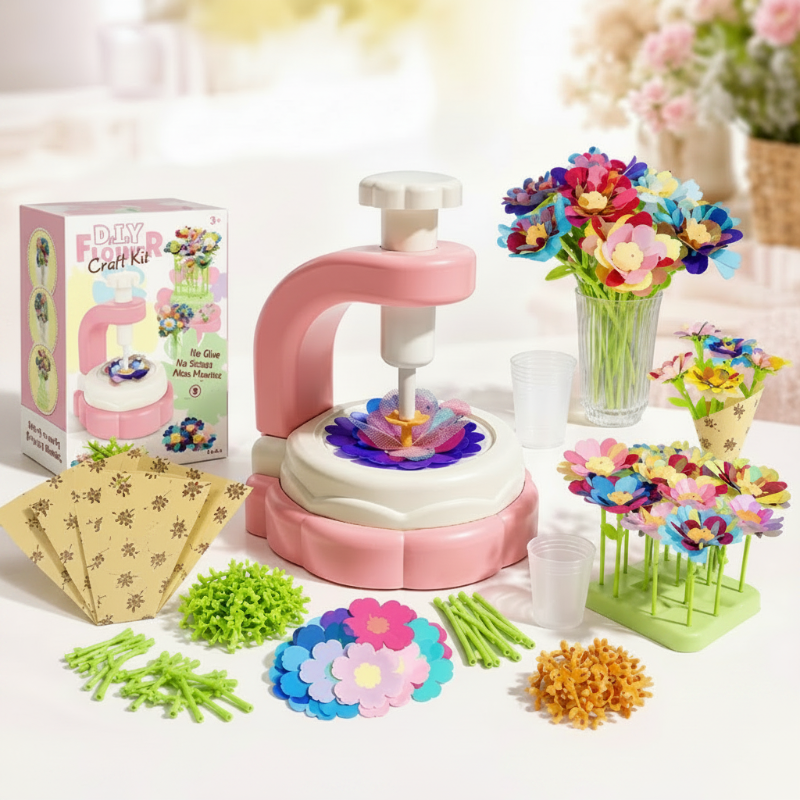 DIY Flower Bouquet Toy – Kreativt & interaktivt – Blomster-håndværkssæt
