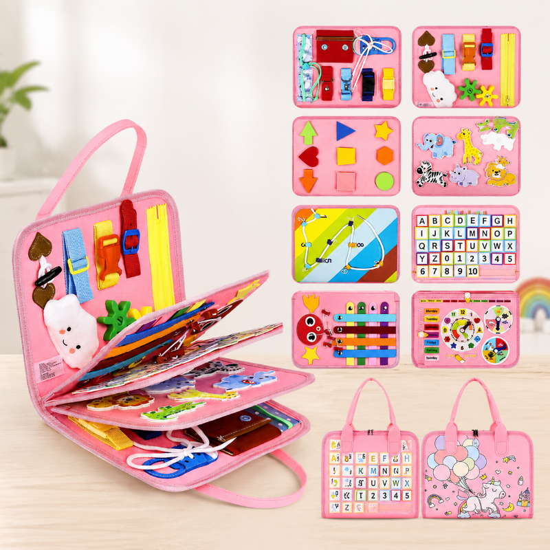 7-in-1 Busy Board – Motorik & læring – Aktivitetstavle