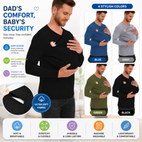 Thumbnail for Kangaroo Pocket Shirt – Komfortabel og praktisk – T-shirt-bæresele til mænd