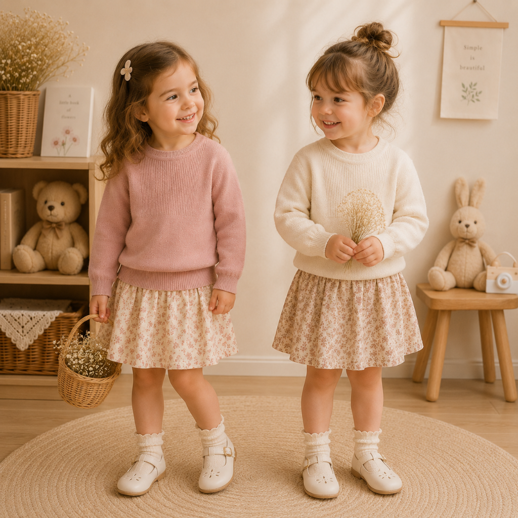 Thin Cotton Pullover – Lys & Komfort – Strikket børnebluse