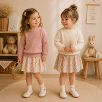 Thumbnail for Thin Cotton Pullover – Lys & Komfort – Strikket børnebluse
