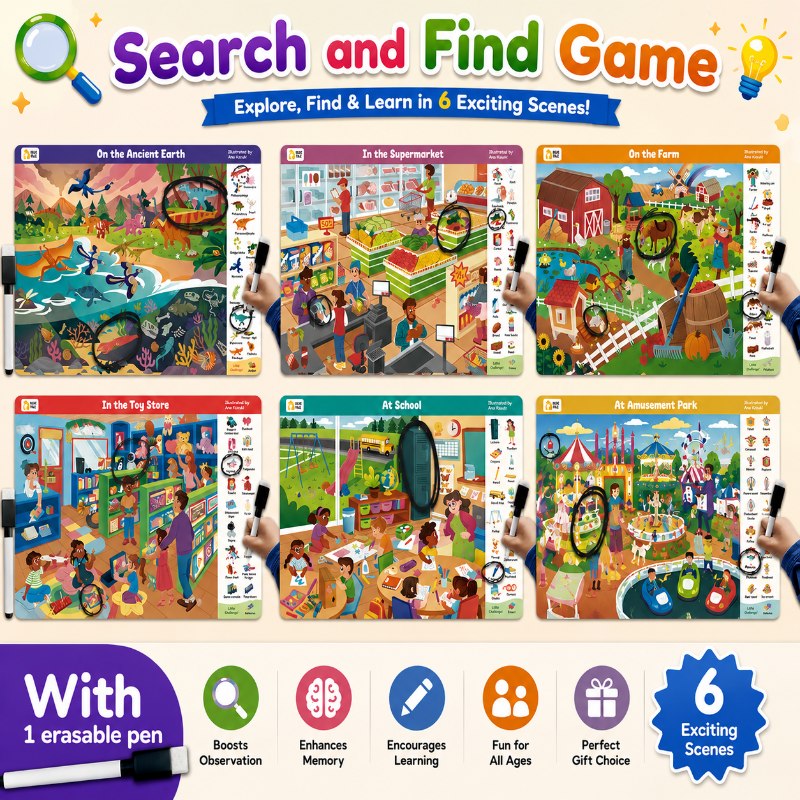 Search and Find Game – Læring & leg – Aktivitetsbog