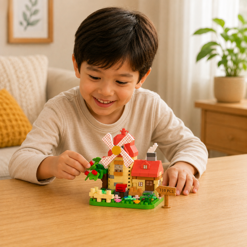 DIY Windmill Building Blocks – Kreativt & udfordrende – Byggesten-sæt