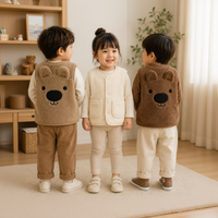 Thumbnail for Baby Bear Fleece Vest – Varm og blød – Børnevest med bjørnemotiv