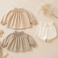 Thumbnail for Cotton Shirt & Shorts – Let og behageligt – Sommersæt til børn