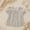 Vine Print Blouse – Let og sød – Børnebluse med pufærmer