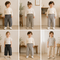 Thumbnail for Plaid Cotton Pants – Luftig og åndbar – afslappede bukser i ballon-/harem-stil