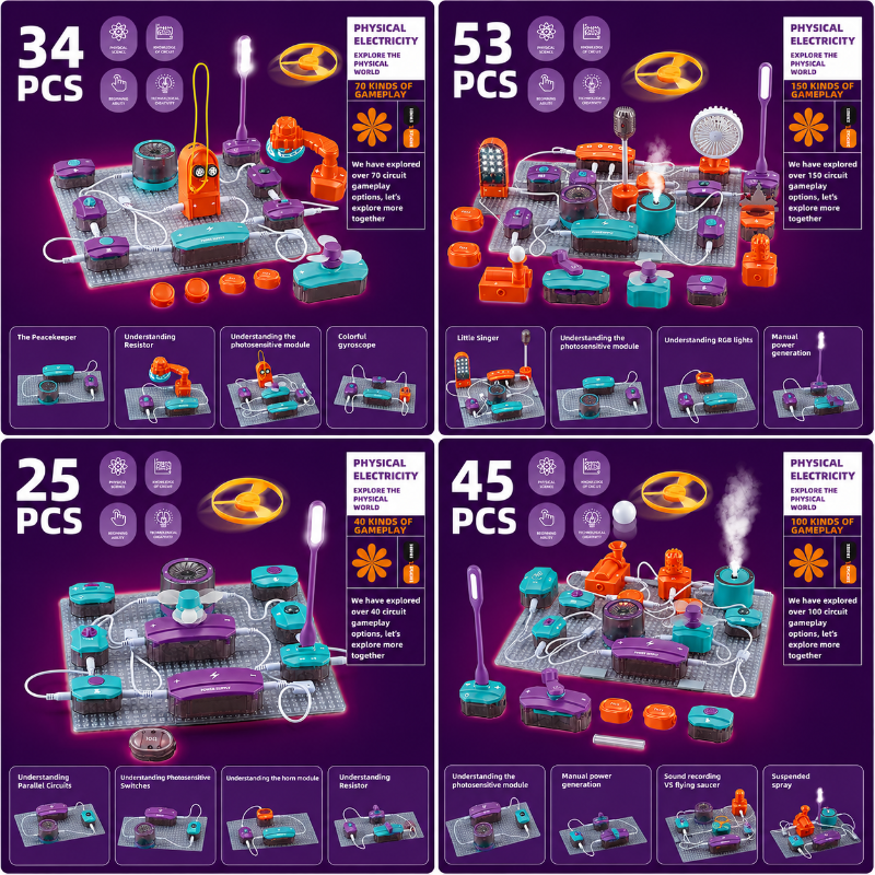 STEM Electronic Building Kit – Lærerigt & teknisk – Eksperimentsæt til kredsløb