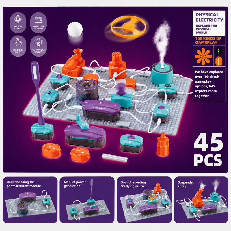 STEM Electronic Building Kit – Lærerigt & teknisk – Eksperimentsæt til kredsløb