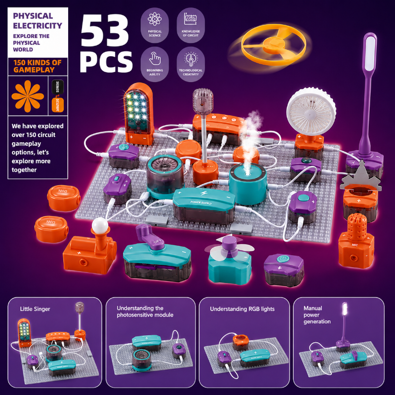 STEM Electronic Building Kit – Lærerigt & teknisk – Eksperimentsæt til kredsløb
