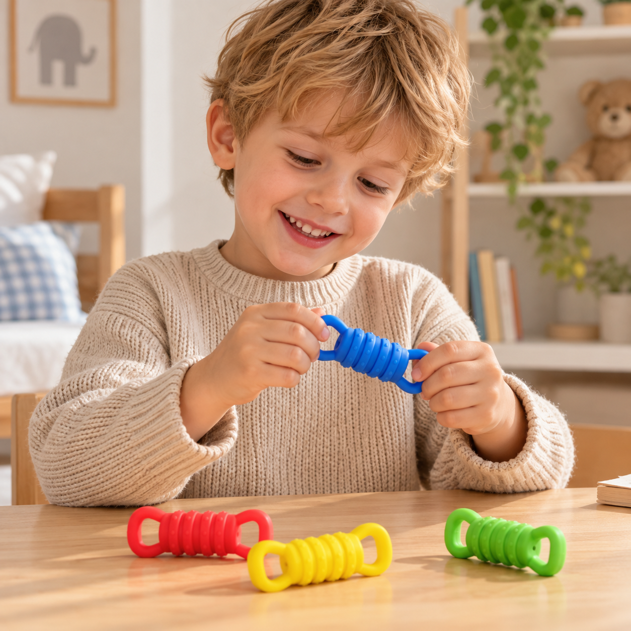 Plungy – Elastisk & sensorisk – Fidget-legetøj af silikone (sæt med 4)