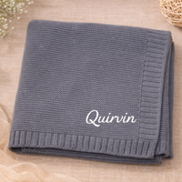 Thumbnail for Personalized Baby Blanket – Blødt & unikt – Personligt broderet tæppe i bomuld
