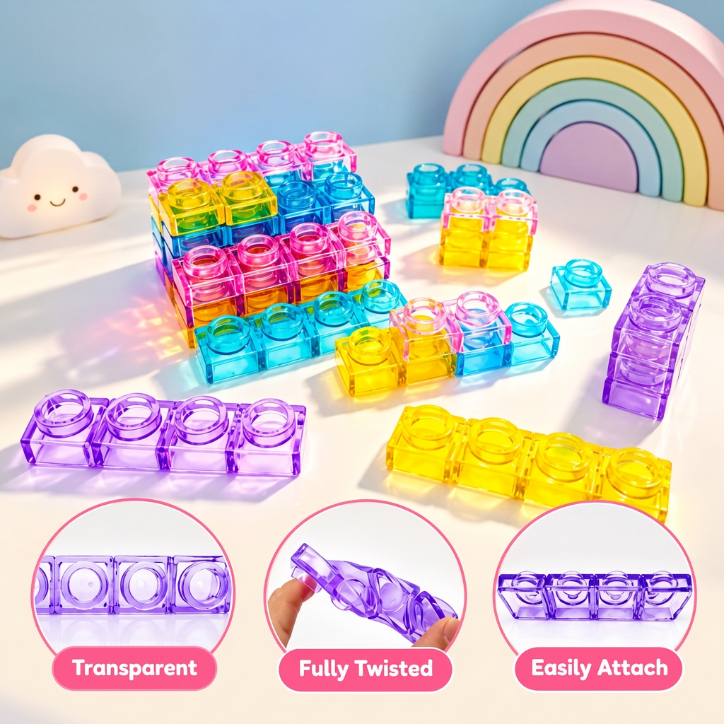 JellyBuild – Blødt & kreativt – Fleksible gelé-byggeklodser