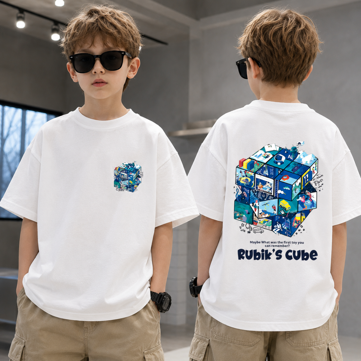 CubePlay – Blødt & moderigtigt – Rubik’s Cube-T-shirt