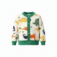 Thumbnail for CozyCardi – Blød & Varm – Strikket Cardigan med Søde Prints