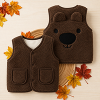 Thumbnail for Baby Bear Fleece Vest – Varm og blød – Børnevest med bjørnemotiv