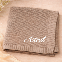 Thumbnail for Personalized Baby Blanket – Blødt & unikt – Personligt broderet tæppe i bomuld