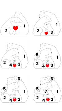 Thumbnail for Family Puzzle™ – Personlig morsdagsgave med bjørnefamilie