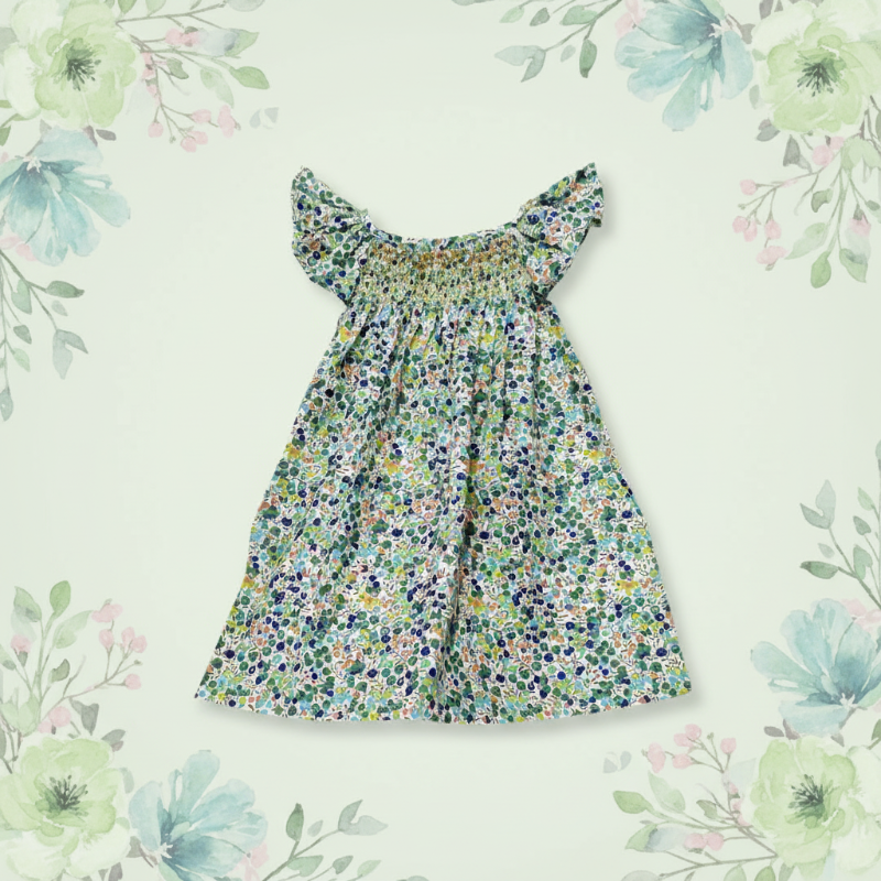Floral Dress – Let og luftig – Pige-kjole med flagrende ærmer