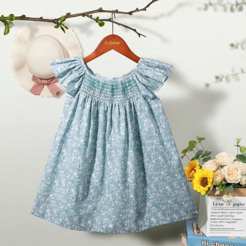 Floral Dress – Let og luftig – Pige-kjole med flagrende ærmer