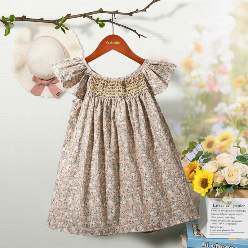 Floral Dress – Let og luftig – Pige-kjole med flagrende ærmer