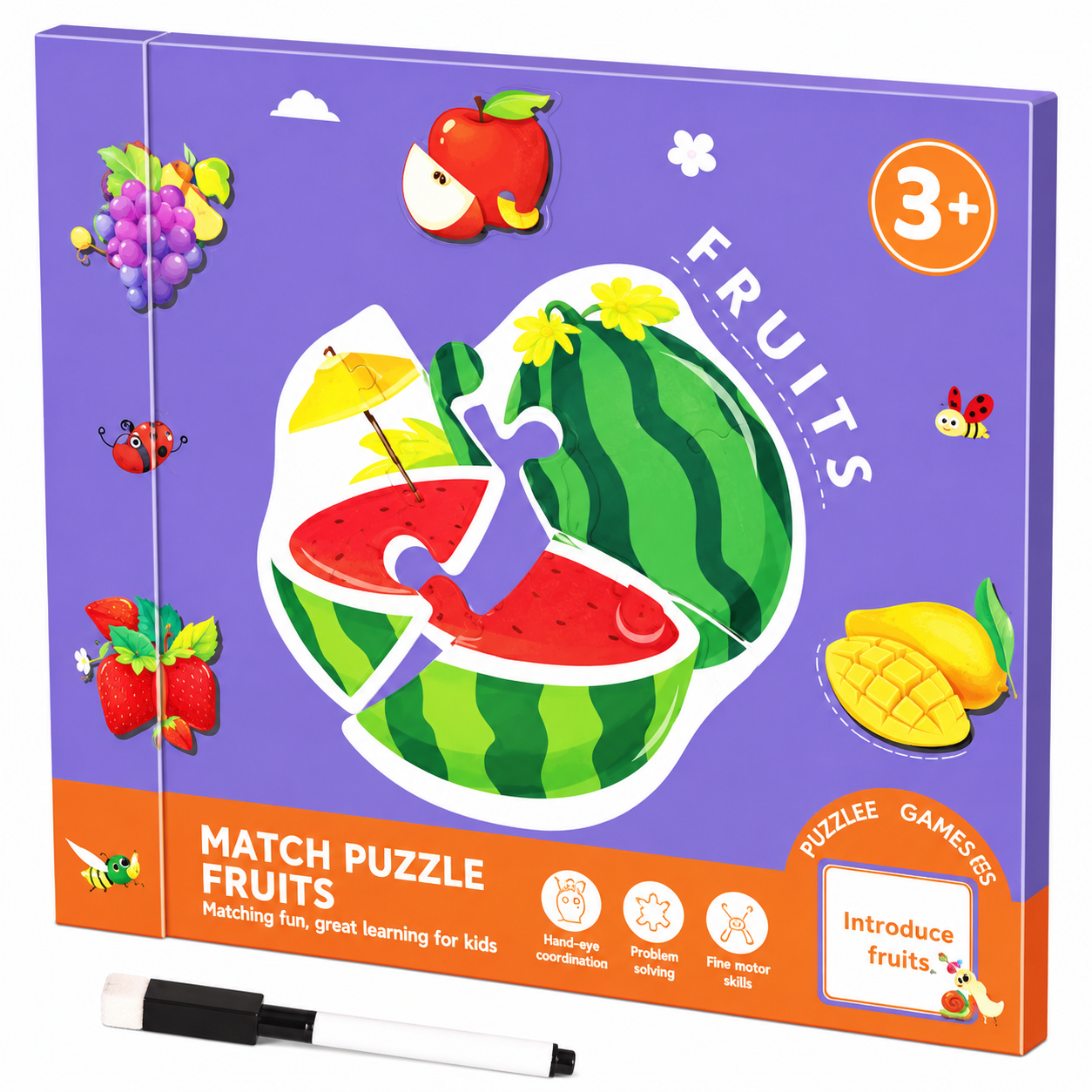 SmartMatch – Sjovt og lærerigt – Magnetisk 2-i-1 tegne- og puslespilsbog