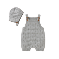 Thumbnail for MiniCozy – Blødt og behageligt – Strikkede baby-overalls med hue