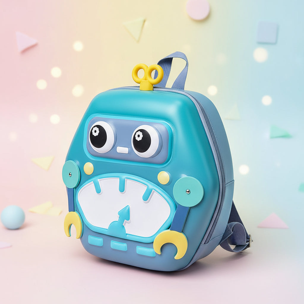 MiniBot – Cool & praktisk – børnerygsæk med robotmotiv