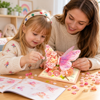 Thumbnail for BloomBook – Romantisk & kreativt – 3D-blomsterbog med roser og sommerfugle