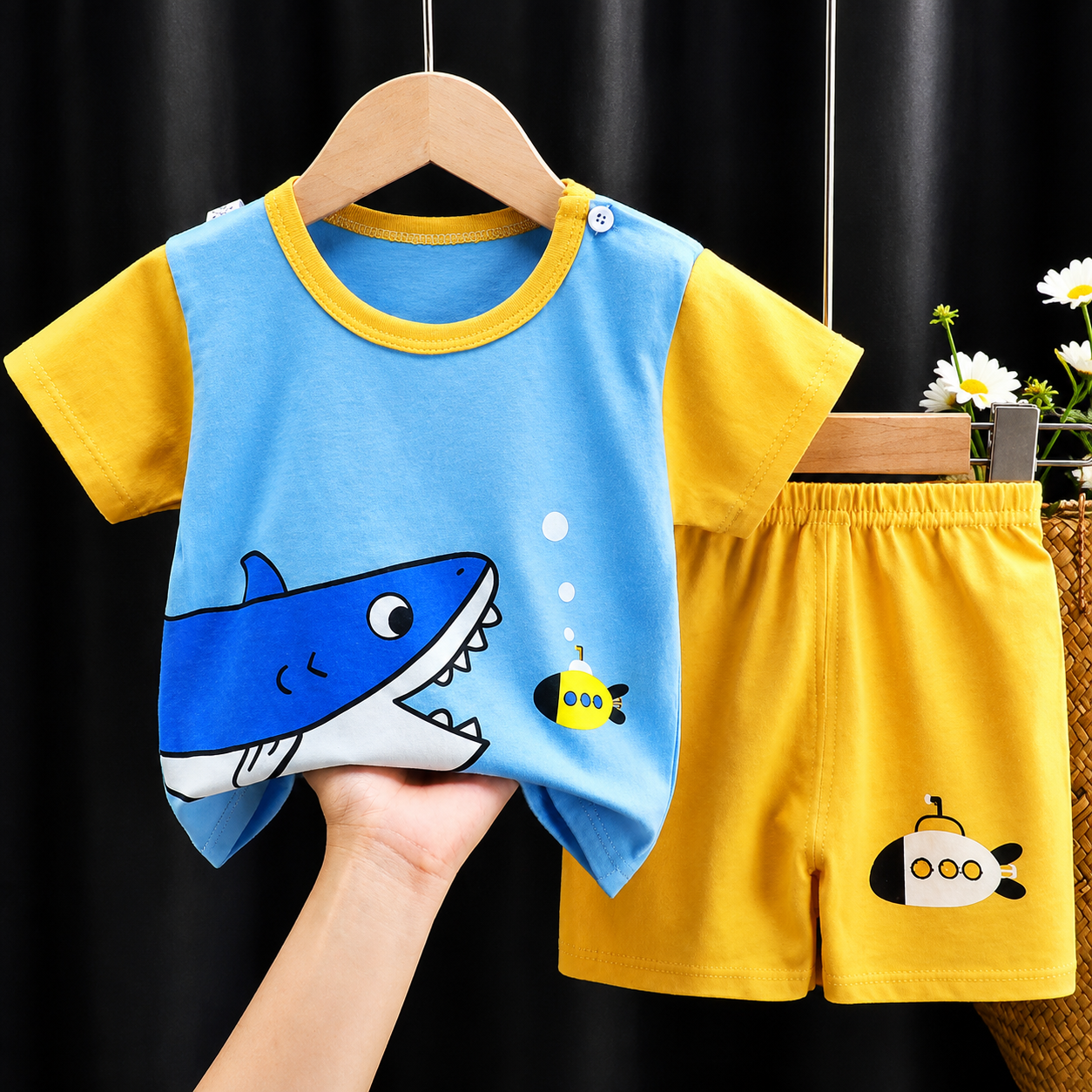 Mini Fashion™ - Løveprint - Sommersæt til drenge