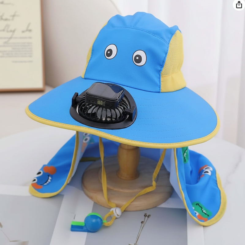 HappyShade – Solbeskyttelse og afkøling – Sommerhat til børn med ventilator