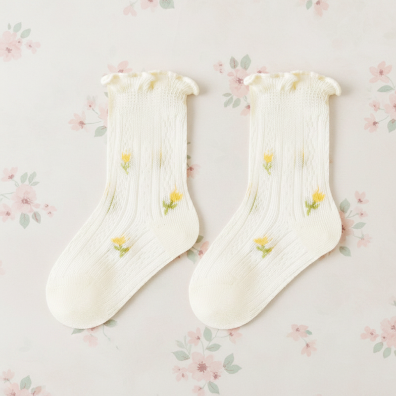 HappyToes – Farverige & søde – babysokker (sæt med 5)