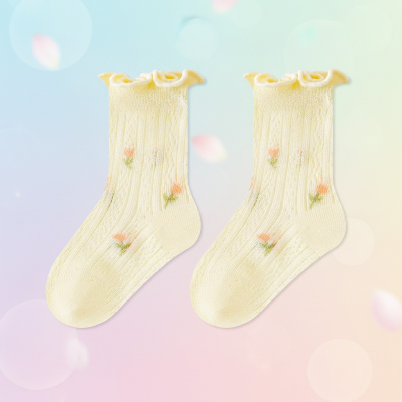 HappyToes – Farverige & søde – babysokker (sæt med 5)