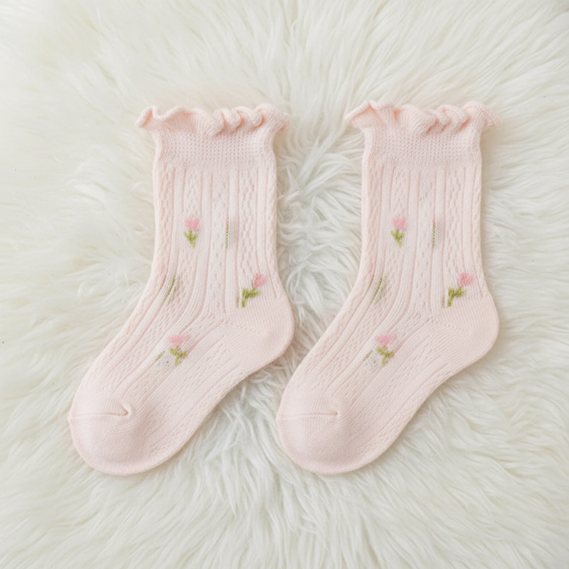 HappyToes – Farverige & søde – babysokker (sæt med 5)