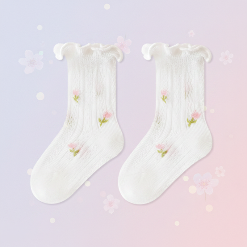 HappyToes – Farverige & søde – babysokker (sæt med 5)