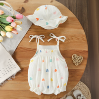 Thumbnail for LittleBlossom – Sommerlig komfort og stil – Baby-bodysuit med hue