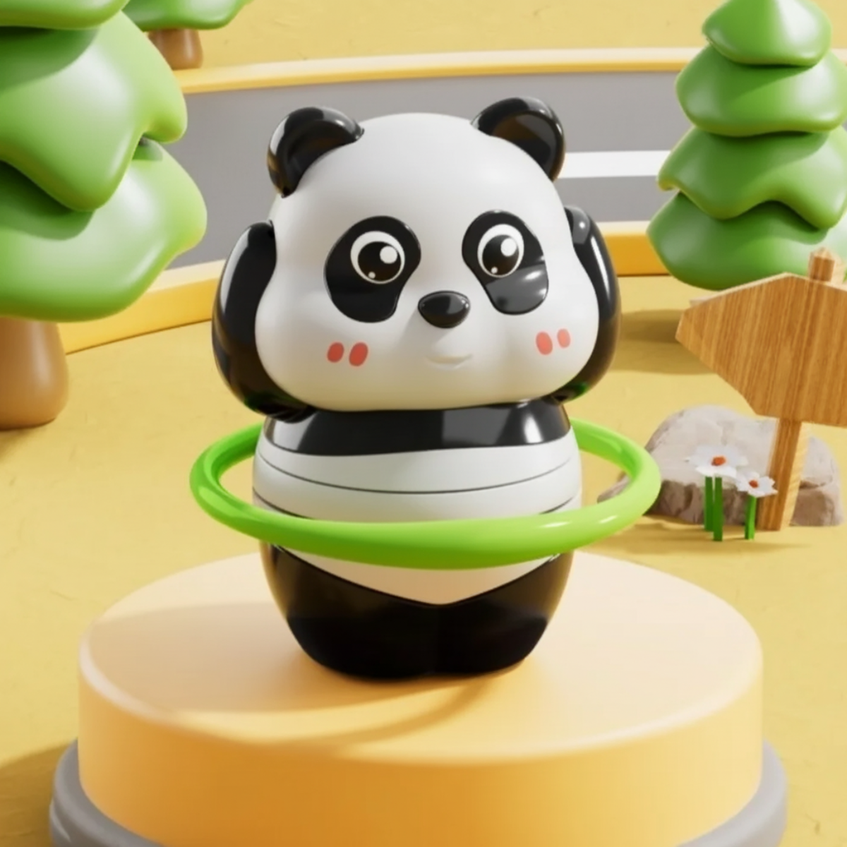PandaPlay – Sjovt  & Aktivt – Optrækkeligt panda-legetøj