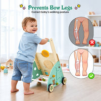 Thumbnail for WoodenSteps – Naturligt & lærerigt – Træ-løbevogn til babyer med legepaneler
