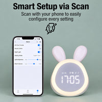 Thumbnail for BunnyGlow – Sødt & praktisk – digital vækkeur til børn med natlampe