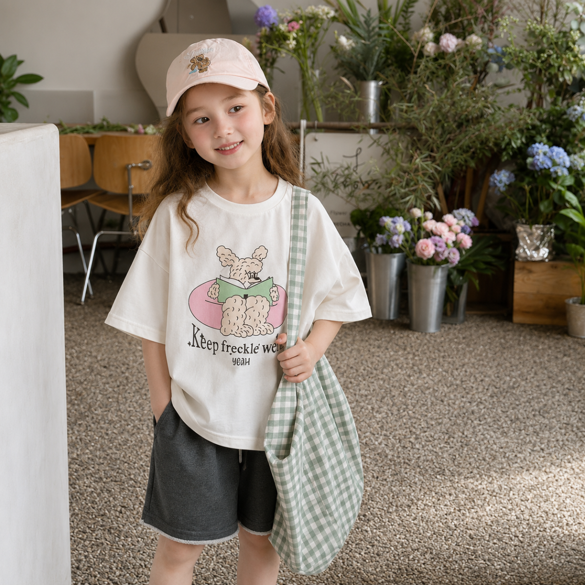 SunnyKids – Komfortabelt & sødt – Oversized T-shirt med tegneserieprint