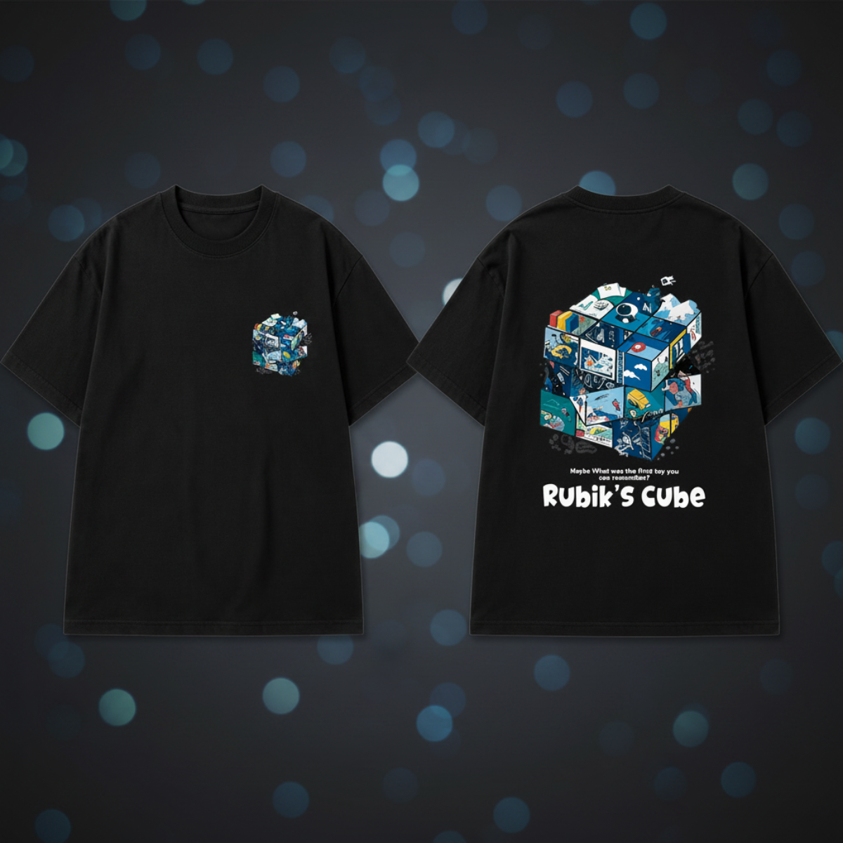 CubePlay – Blødt & moderigtigt – Rubik’s Cube-T-shirt