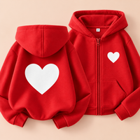 Thumbnail for LittleLove – Blød & sød – Børnehættetrøje med hjerteprint