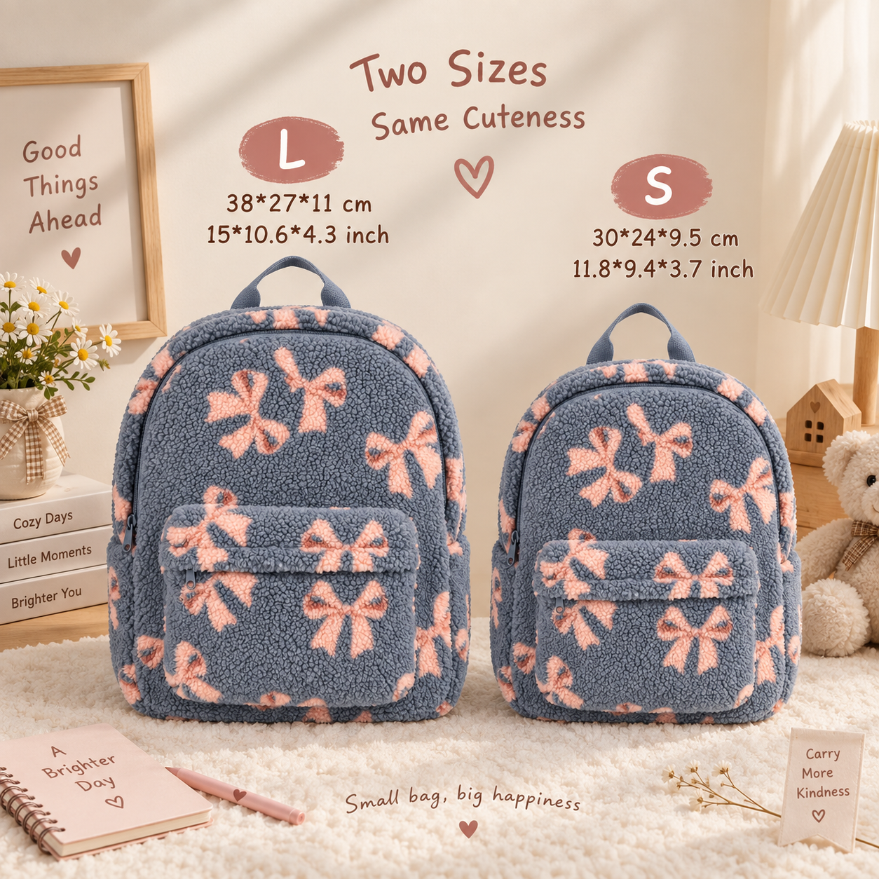 FluffyGo – Sød & trendy – Teddy-rygsæk
