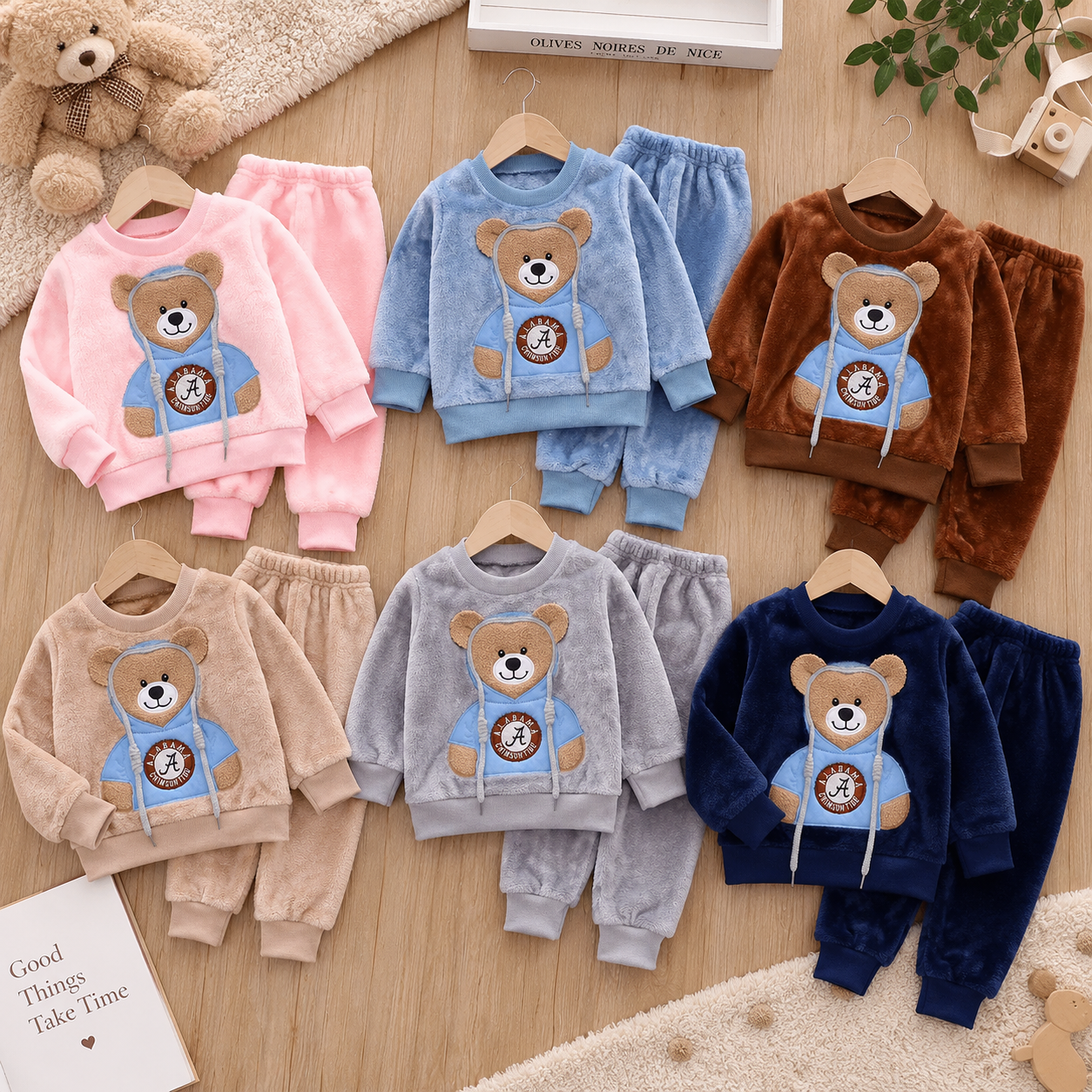 CozyBear – Varmt & blødt – Træningsdragt til børn med bjørnemotiv