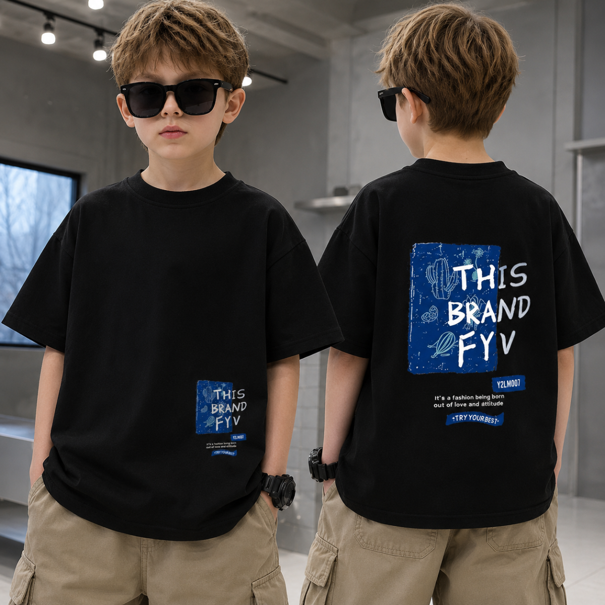 BrightTees – Komfortabel og farverig – T-shirt med print