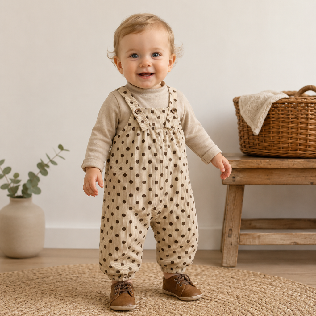 BabyBloom – Sød & behagelig – Jumpsuit med prikket mønster