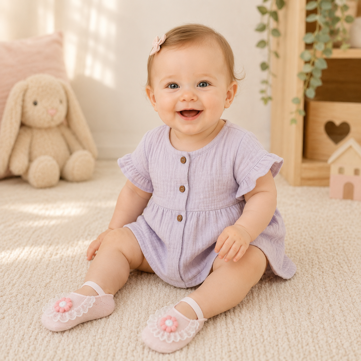 SweetFeet – Blødt & sødt – babysokker med blomster og blonder