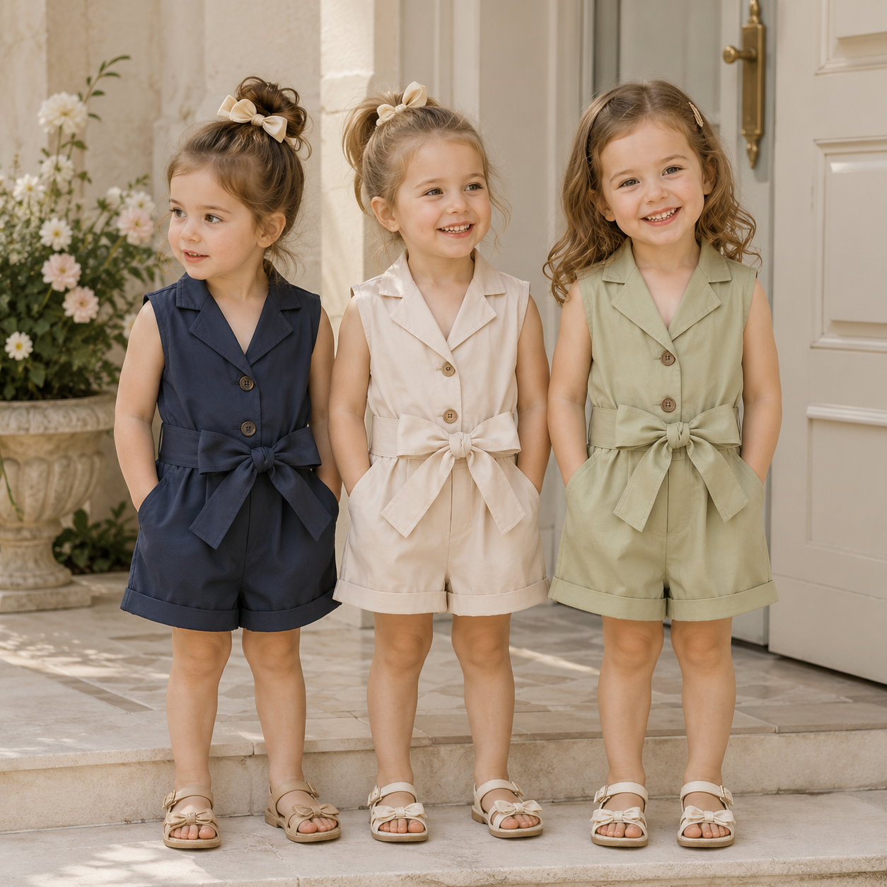 LittleLady – Elegant & Trends – Jumpsuit med sløjfe i taljen